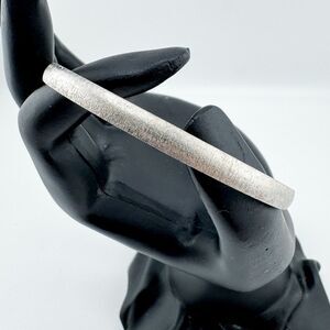 Vintage Monet Silver Tone Bangle Bracelet Minimalist Classic Timeless